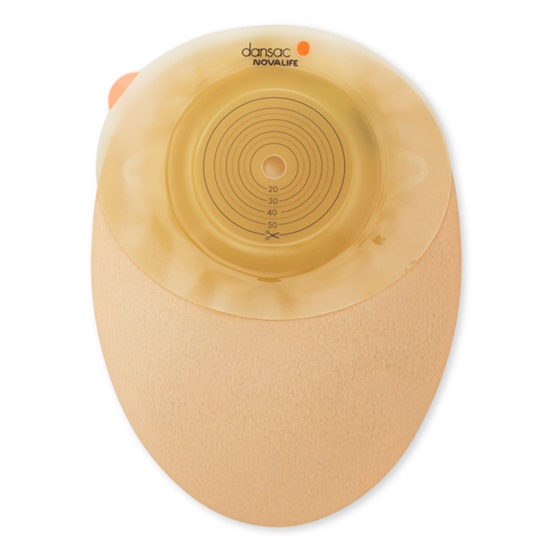 Gesloten Dansac Novalife-1-zakje maxi, convex, handleiding, achterzijde 931-59